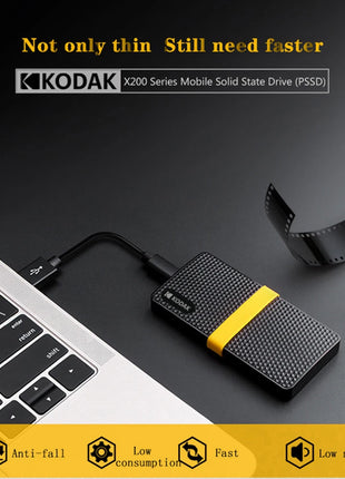 Kodak X200 SSD portatile 2TB 1TB USB 3.1 tipo C disco rigido esterno 512GB 256GB unità a stato solido per PS4 Laptop Macbook PC
