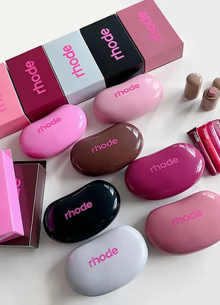 2025 INS Rhode Charm Woman Cosmetic Mirror Lipstick Blush Lip Gloss Portable Skin-friendly Soft Silicone Storage Bag Gifts Cover - Riparo82