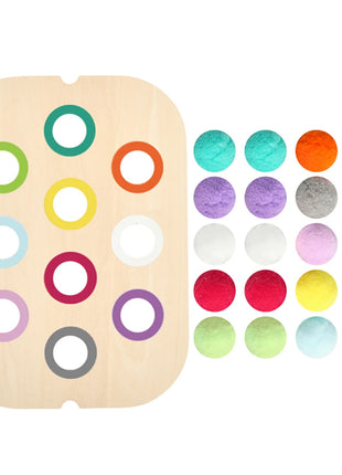 Tavolo sensoriale Montessori per bambini Vassoio sensoriale in legno per bambini Giocattoli per l'educazione precoce del bambino Apprendimento del bordo del movimento fine Regalo - riparo82