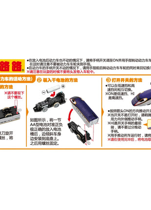 TAKARA TOMY 1:64, treno elettrico a 3 sezioni Shinkansen S-09 E3 Serie 619154 modello collegato, modello di auto di simulazione pressofusa in lega - riparo82