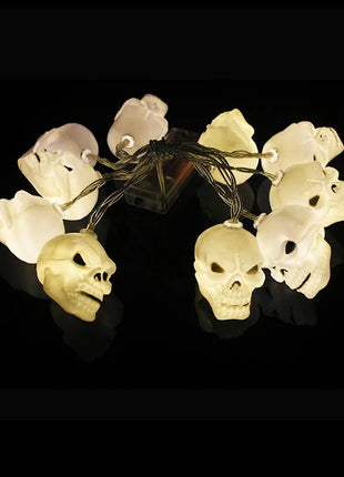 1.5M 10LED Halloween LED Light String Horror Eyeballs Pumpkin Spider Bat Skull Lamp Trick Or Treat Happy Halloween Party Decor - Riparo82