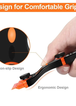 Plastic & Metal Razor Blade Scraper, Window Glass Cleaner, Vinyl Film & Adhesive Remover Tool for Car & Home - Riparo82