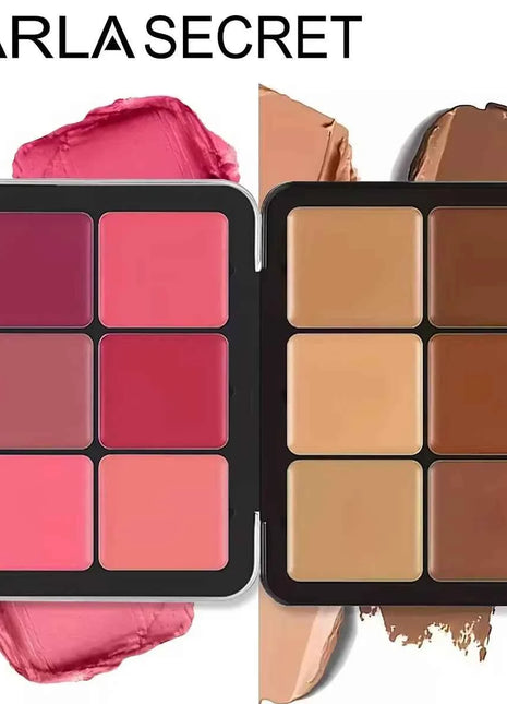 12-color concealer and blush palette Matte and highlight contour makeup rouge palette