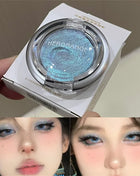 Smoky Pearl Glitter Eyeshadow Green Black Purple Shimmer Silkworm Highlight Creamy Monochrome Eye Shadow Matte Palette Makeup - Riparo82