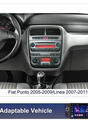Podofo 7" Car Radio Wireless CarPlay Android Radio For FIAT Punto 2005-20009/Linea 2007-2011 Multimedia GPS FM WIFI BT Autoradio - Riparo82