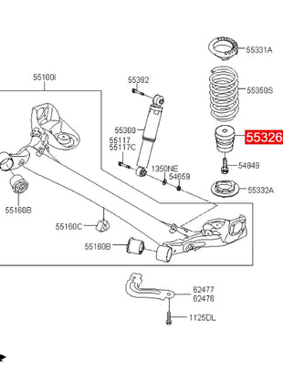 2 pezzi sospensione paraurti in gomma 55326-0Q000 per HYUNDAI ACCENT II ~ IV ELANTRA III ~ V GETZ i10 i20 i30 LANTRA MATRIX KIA CERATO RIO