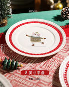 Posate natalizie Simpatico piatto Dim Sum in ceramica Piatto alimentare occidentale Regalo di Natale creativo - riparo82
