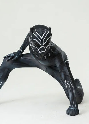 Marvel Black Panther Costume Bambini Bambino Supereroe Black Panther Cosplay Tuta Tuta Costumi di Carnevale di Halloween
