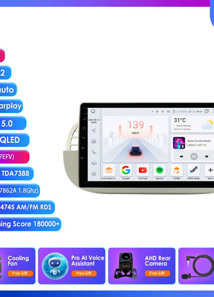 4G 8Core Android Car radio GPS Stereo For Fiat 500 2007-2014 Multimedia Video player 2DIN Autoradio DSP Carplay 7862 Head Unit