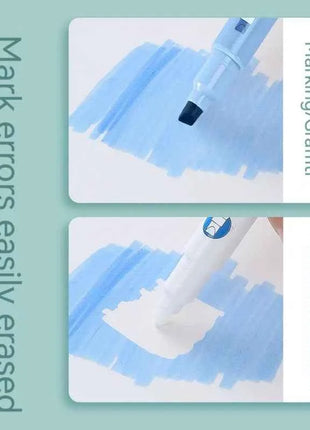 6pcs Erasable Highlighters Pastel Markers Dual Tip Fluorescent Pen for Art Drawing Doodling Marking School Office Stationery