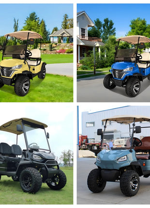 Energy Saving Effect of Manufacturer's 4+2 Seat Electric off-Road Vehicle, Four-Wheel Golf Cart    Truck with a trailer attached - Riparo82