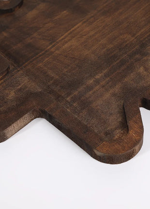 Simpatico vassoio per stoviglie natalizie, piatto da frutta in legno per albero di Natale, piatto in legno per scomparto per torte e dessert - riparo82