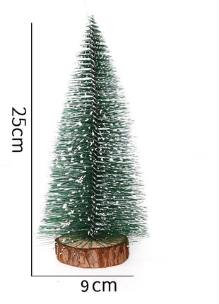 Mini alberi di Natale Dimensioni diverse Mestiere Base in legno artificiale Mini albero di Natale Natale Festa a casa Decorazione di Capodanno 2025