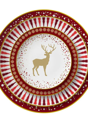 Set di stoviglie in porcellana di cervo nordico Ins per la casa, hotel, bistecche, piatti da dessert, tazze, decorazione per la disposizione degli alimenti occidentali, regalo di Natale - riparo82