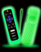 1/2/3 piece set of luminous silicone remote control with rope suitable for TCL Hisense Roku TV remote control - Riparo82