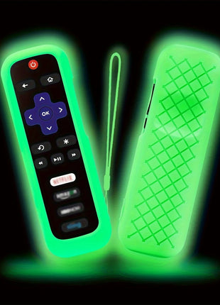 1/2/3 piece set of luminous silicone remote control with rope suitable for TCL Hisense Roku TV remote control - Riparo82