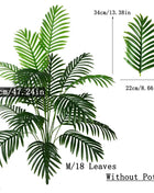 90-120cm Large Artificial Palm Tree Tropical Fake Plants Green Plastic Palm Leafs Big Monstera Tree Branch For Home Garden Decor