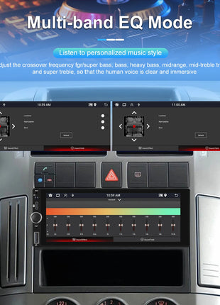 Hikity 2+64G Carplay Android 1din Car Radio Android Auto Stereo 6.86" GPS Navigation Player support FM WiFi USB Rear Camera - Riparo82