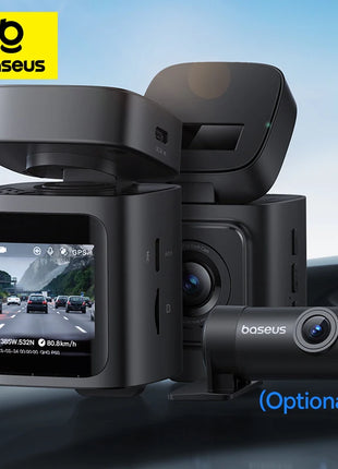 Baseus 3K Dash Cam VD1 Front and Rear Cam HD Built-in GPS Galileo Supercapacitor Car DVR Car Camera Recorder Support 24H Parking - Riparo82