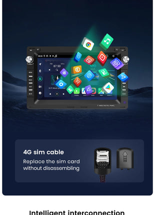 AWESAFE Carplay android Auto Radio for VW Golf 4 Passat POLO Transport T5 Multivan Seat Jetta Car Intelligent Systems Autoradio - Riparo82