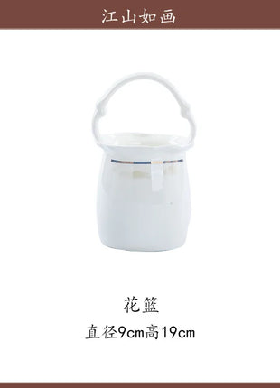 Fai da te 1 PC Jingdezhen piatti a ciotola di fascia alta, stoviglie combinate senza ceramica - riparo82