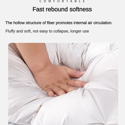 95% Goose Down Pillow White Cotton PillowCover Rectangle Bedroom Sleep 5-Star Hotel Pillow Low-Mid-high Pillows for Sleeping
