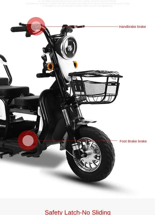 Electric Tricycle, Adult, Elderly, Leisure, Small-scale Home Transport for Children. - Riparo82