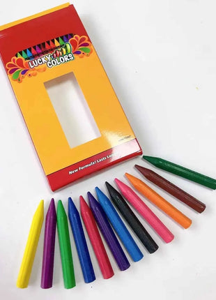 12pcs Color Crayons Do not Dirty Hands Washable Wax Crayon Pencil Marker Oil Painting Drawing Sticks Colored Crayons