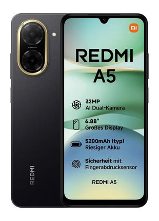Global Version Xiaomi Redmi A5  Smartphone 32MP AI dual camera 6.88 "120hz Display Seite Finger abdruck 5200mah Schnel - Riparo82