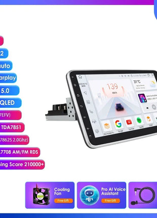 4G Universal 1 Din Car Multimedia Player 360 Rotatable Screen Autoradio Stereo Navi GPS WiFi Auto Radio Android Video Player Map