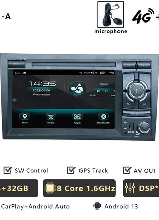 Car Radio Multimedia Wireless Carplay For Audi A4 B6 B7 S4 RS4 2002-2012 CHSTEK Bluetooth Android GPS WIFI 4G Auto Screen Stereo - Riparo82