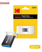 KODAK 128GB Mini USB Flash Drive USB3.2 Pen Memory Drive ad alta velocità 140MB/s 32GB 64GB UDisk Memoria portatile per PC per auto