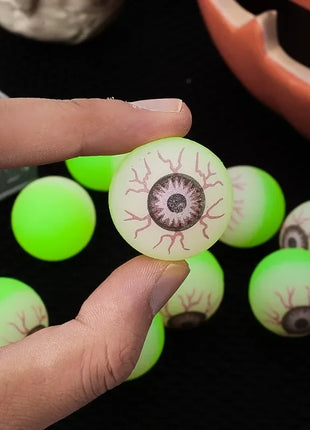 5/50PCS Luminous Bouncing Ball Halloween Glow in The Dark Eyeball Toys Rubber Fake Eyeball Haunted House Horror Decoration Props - Riparo82