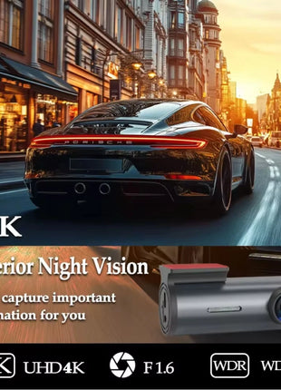 Dash Cam 4K WiFi GPS Dash Camera for Cars Mini Front Car DVR 24H Parking Mode G-Sensor Car Driving Video Recorder Loop Recording - Riparo82