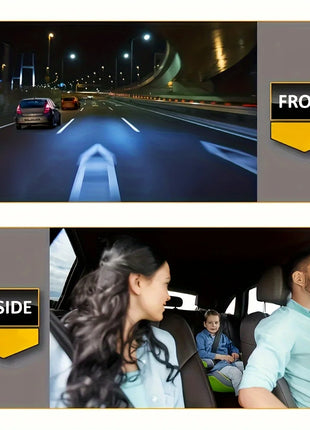 3 Inch 1080P Dual Lens Dash Cam For Cars, Front And Inside Full HD 1080P Car Camera With Loop Recording Night Vision Wide Angle - Riparo82