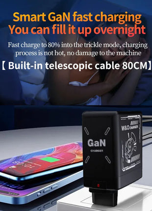 W&O GaN Fast Charging Cable Type C 20W and Lightning Liquid Silicone Cable for iPhone 14 15 Pro Max Xiaomi Realme Redmi ﻿ - Riparo82