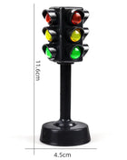 Semafori bifacciali simulati Lampada per segnaletica stradale Segnali per attraversamenti pedonali con base Giocattoli per l'apprendimento precoce per ragazzi e ragazze - riparo82