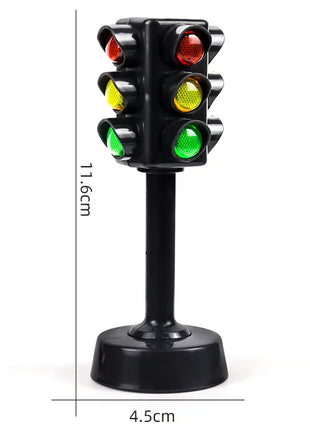 Semafori bifacciali simulati Lampada per segnaletica stradale Segnali per attraversamenti pedonali con base Giocattoli per l'apprendimento precoce per ragazzi e ragazze - riparo82