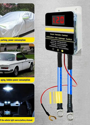 12V Car Battery Cutoff Switch Wireless Remote Control Disconnect Battery Relay With Led Display Leakage Protection Universal - Riparo82