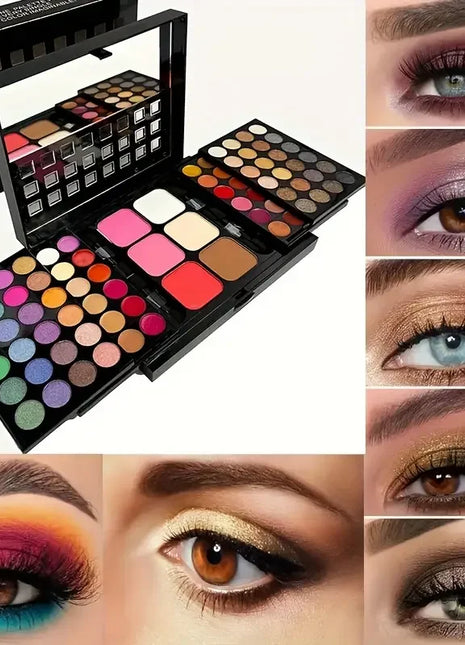 78 Color Eyeshadow Palette Waterproof Makeup Eye Shadow Palette Glitter Matte Pigmented Powder Pressed Shine Eyeshadow Cosmetic - Riparo82