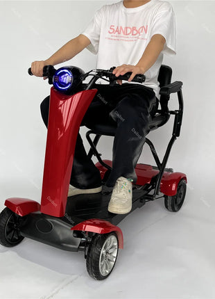 4 Wheel Automatic Foldable Electric Scooter For Adults With Seat 500W 36V Mobility Scooters For Seniors Removable Battery - Riparo82