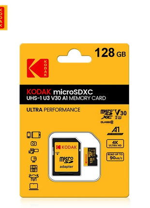Scheda di memoria KODAK 512GB 256GB Micro SD fino a 100 MB/s Class10 U3 32GB 64GB 128GB TF Card HD per adattatore lettore di schede USB Microsd