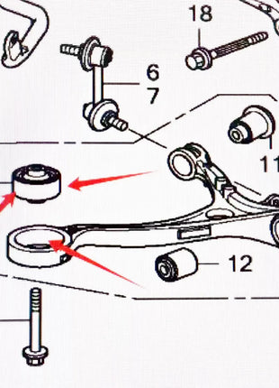 51391-TA0-A01 OEM Parti di sospensione di ricambio Boccola del braccio di controllo inferiore per HONDA Accord CP1/2/3 Odyssey RB1/3 SPIRIOR CU1/2