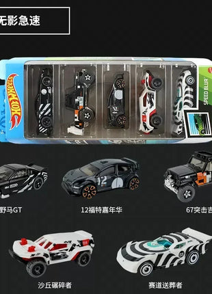 Hot Wheels Set 5 Auto Sportive 1:64 - Pack Modellini Metallo Pista