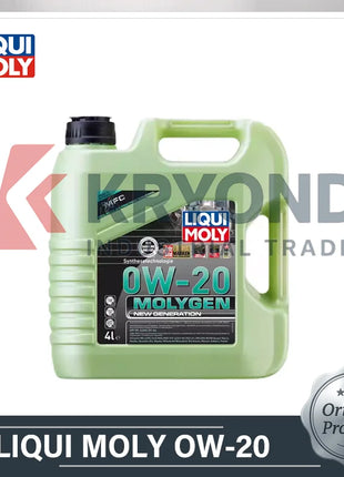 Liqui Moly 0W 20 Molygen Olio motore completamente sintetico Lubrificante motore ad alte prestazioni per auto camion e veicoli ibridi