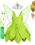 Costume Trilly Campanellino Carnevale 2026 - Abito Fata Verde Bambina