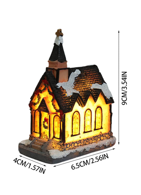 Luce a LED in resina fai-da-te Piccola casa a batteria Ornamnet di Natale per la casa Natale Capodanno Decor Case del villaggio di Natale 2025