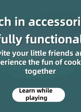 Set da gioco per mini frigorifero da cucina per bambini in legno - Pentole realistiche per giochi di finzione Regali di compleanno unisex per ragazzi e ragazze - riparo82