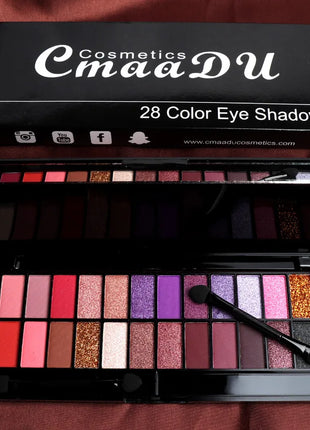 28 Colors Eyeshadow Palette Matte Glitter Shimmer Eyeshadows Eye Shine Waterproof Make-up for women Korean Cosmetics Products - Riparo82