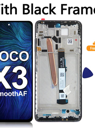 POCO X3 Display Per Xiaomi POCO X3 Display LCD Touch Screen Digitizer Assembly Per POCO X3 Pro NFC LCD M2102J20SG Display - riparo82